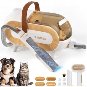 Katio Kadio Pet Grooming Kit & Pet Hair Vacuum, Dog Grooming Tools for Shedding Small, Medium Dog Cat - 60dB Low Noise  Pet Grooming Vacuum